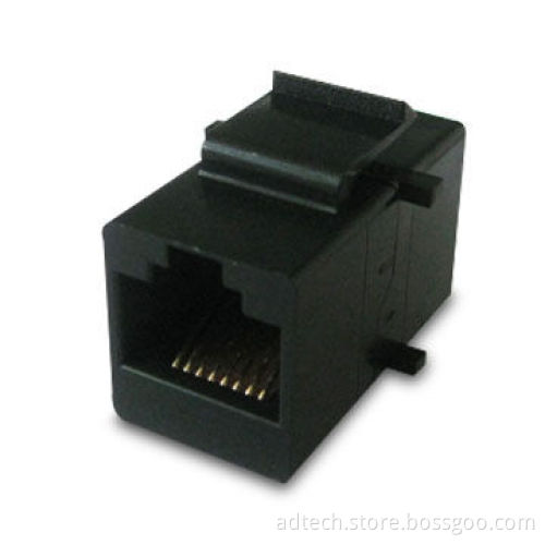 UTP CAT5e Inline Coupler/Modular Jack with RJ-45 to RJ-45 Connector, and UL Approved